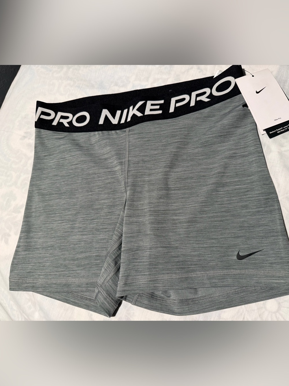Nike Grey Heather Pro Compression women Shorts